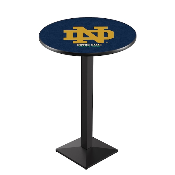 42" Blk Wrinkle Notre Dame (ND) Pub Table